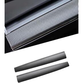Matte Carbon Fiber Pattern Dashboard Cover and Front Door Cover Compatible with Tesla Model 3（2021-2023） and Model y（2019-2023）-NOT for Performance