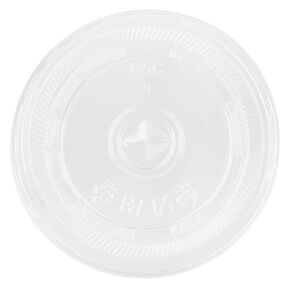 Karat C3000 95mm Diameter PET Plastic Flat Lids - 2,000 ct