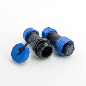 SP17 Wire Cable Circular Connector 2 Pin Male Plug & Female Socket Bulkhead Straight Waterproof IP68 Aviation