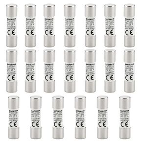 Baomain Fuse Link RT18-32 (RO15 RT14 RT19) 25A Cylindrical Ceramic Tube 10x38mm 500V 100KA CE listed Pack of 20