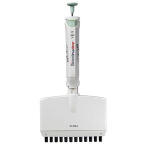 LTS Compatible Pipette, Diamond PosiStop, Fully Autoclavable, 12-Channel Pipettor, Adjustable Volume, 20-200ul, Green