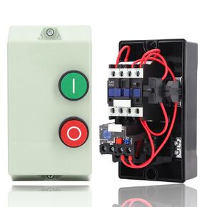 Magnetic Motor Starter, LE1D12M7 Three Phase Power Control Starter for Compressor Waterproof Flame Retardant Magnetic Switch Box Single Phase 220V 230V 3 Phase 380V 400V 9-13A