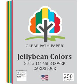 Clear Path Paper Mixed Azalea Cardstock - 65Lb Cover - 8.5 x11 inch - 250 Sheets