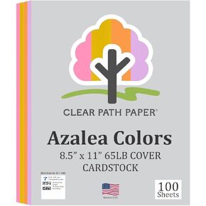 Clear Path Paper Mixed Azalea Cardstock - 65Lb Cover - 8.5 x11 inch - 250 Sheets