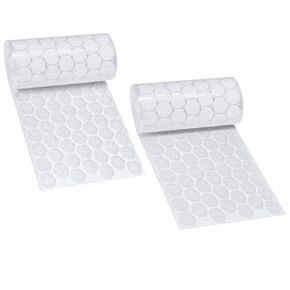 Heavy Duty Hook and Loop Strips with Adhesive,20 Sets of 1x1 inch Nylon Self Adhesive Tape, Double Sided Strong Back Adhesive Tape, Suitable for Office, Home and Crafting.No holes and no Screws, White