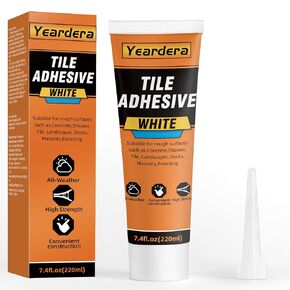 Heavy Duty Construction Adhesive, 7.4 Ounce Cement Glue Squeeze Tube, Versatile Construction Glue for Tile, Floor, Stone, Wood, Wall & More, Pack of 1