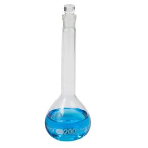 ALWSCI 200 ML Volumetric Measuring Flask Set NS14/23 Glass Stopper, Graduated, ASTM Class A Borosilicate Glass 3.3 for Laboratory, 2 PCS