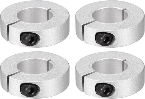PATIKIL Bore 4mm Single Split Shaft Collar 18mm OD 8mm Thickness, 4 Pack 45#Carbon Steel Locking Collar Clamp Style with Set Screw for Machine Tools Industry, Black in Saudi Arabia