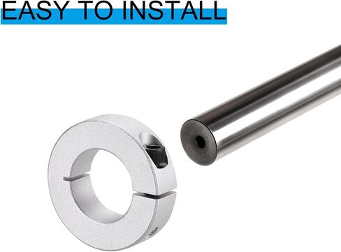 PATIKIL Bore 4mm Single Split Shaft Collar 18mm OD 8mm Thickness, 4 Pack 45#Carbon Steel Locking Collar Clamp Style with Set Screw for Machine Tools Industry, Black in Saudi Arabia