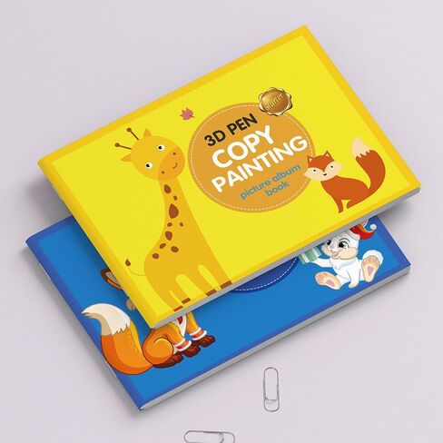 3D Pen Copy Printing Picture Album Book, Over 50+Patterns Images, Include Animal Transportation Building, 3D Pen Drawing Book DIY Gift (Small B) in Kuwait