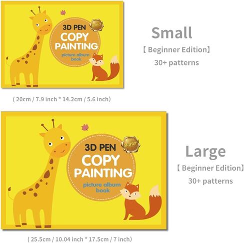 3D Pen Copy Printing Picture Album Book, Over 50+Patterns Images, Include Animal Transportation Building, 3D Pen Drawing Book DIY Gift (Small B) in Kuwait