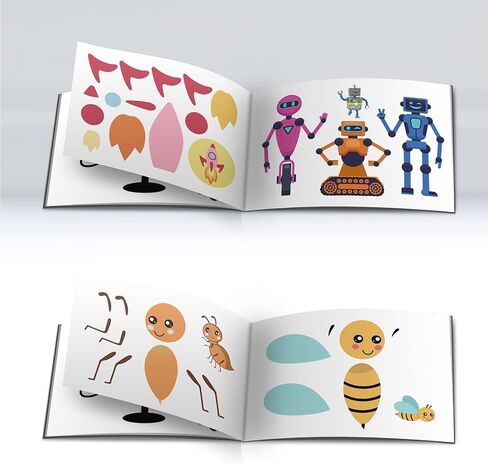 3D Pen Copy Printing Picture Album Book, Over 50+Patterns Images, Include Animal Transportation Building, 3D Pen Drawing Book DIY Gift (Small B) in Kuwait