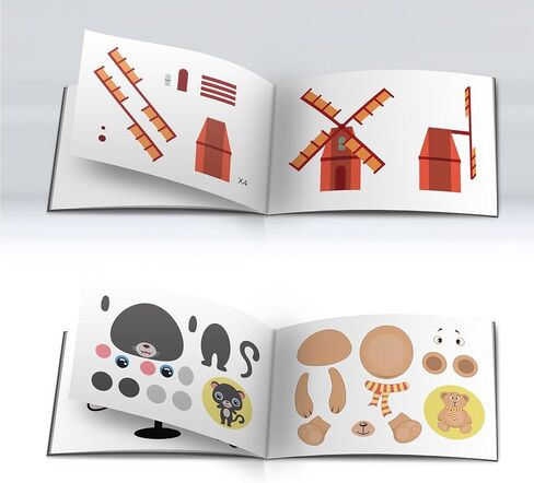 3D Pen Copy Printing Picture Album Book, Over 50+Patterns Images, Include Animal Transportation Building, 3D Pen Drawing Book DIY Gift (Small B) in Kuwait