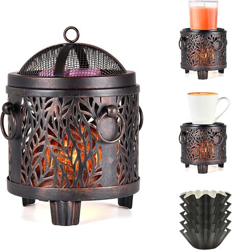 Wax Warmers for Scented Wax, Candle Wax Melt Warmer, Electric Wax Warmer Fireplace Wax Burner, Oil Burner for Scented Oil Spa Home Office Bedroom in Kuwait