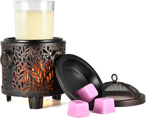 Wax Warmers for Scented Wax, Candle Wax Melt Warmer, Electric Wax Warmer Fireplace Wax Burner, Oil Burner for Scented Oil Spa Home Office Bedroom in Kuwait