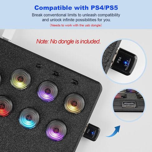 BITFUNX Gaming Keypad, Arcade Stick F12 Pro All-Button Leverless Controller - Supports SOCD & Hot Swap, Arcade Controller Street Fight for PC/PS3/PS4/PS5/Switch/Steam with Custom RGB & TURBO in Saudi Arabia
