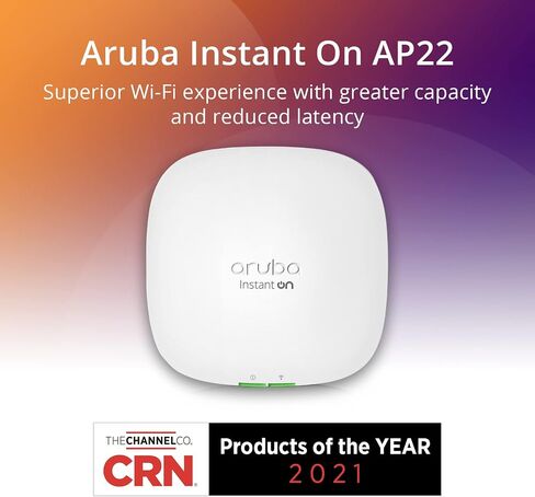 HPE Networking Instant On Access Point AP22 2x2 WiFi 6 Indoor Wireless Access Point (5 Pack) | Long Range, Secure, Smart Mesh Support | Power Source Not Included | US Model (R4W01A-5PACK) in Saudi Arabia