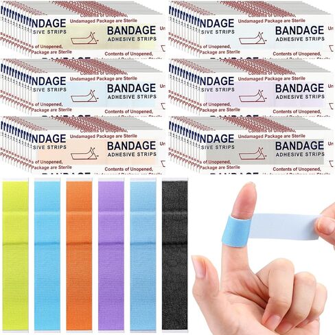 120 Pcs Extra Long Flexible Fabric Bandages, 4.75 x 0.75 Inch Adhesive Strip Bandages Non Latex Finger Bandages for Oversized Hands and Feet, Construction Workers Carpenters in Kuwait