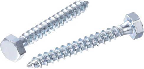 uxcell Hex Lag Screws, M6 x 40mm Carbon Steel Zinc Plated Half Thread Self-Tapping Bolts for Wood Screw 25Pcs in Saudi Arabia