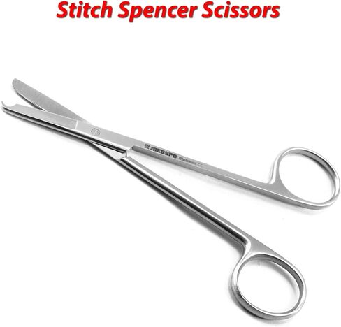 Professional Dental Surgical Medical Dissecting Scissors | Trimming Cutting Nursing Stitch Suture Veterinary | Tissue Surgery Instruments (Iris Gum Scissors Cur TC 11.5cm) in Saudi Arabia