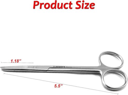 Professional Dental Surgical Medical Dissecting Scissors | Trimming Cutting Nursing Stitch Suture Veterinary | Tissue Surgery Instruments (Iris Gum Scissors Cur TC 11.5cm) in Saudi Arabia