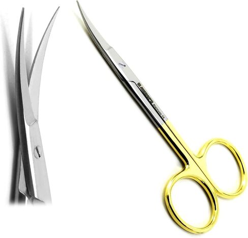 Professional Dental Surgical Medical Dissecting Scissors | Trimming Cutting Nursing Stitch Suture Veterinary | Tissue Surgery Instruments (Iris Gum Scissors Cur TC 11.5cm) in Saudi Arabia