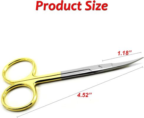 Professional Dental Surgical Medical Dissecting Scissors | Trimming Cutting Nursing Stitch Suture Veterinary | Tissue Surgery Instruments (Iris Gum Scissors Cur TC 11.5cm) in Saudi Arabia