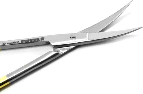 Professional Dental Surgical Medical Dissecting Scissors | Trimming Cutting Nursing Stitch Suture Veterinary | Tissue Surgery Instruments (Iris Gum Scissors Cur TC 11.5cm) in Saudi Arabia
