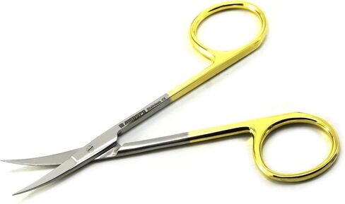 Professional Dental Surgical Medical Dissecting Scissors | Trimming Cutting Nursing Stitch Suture Veterinary | Tissue Surgery Instruments (Iris Gum Scissors Cur TC 11.5cm) in Saudi Arabia