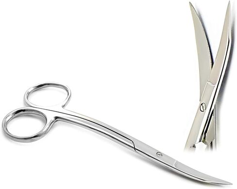 Professional Dental Surgical Medical Dissecting Scissors | Trimming Cutting Nursing Stitch Suture Veterinary | Tissue Surgery Instruments (Iris Gum Scissors Cur TC 11.5cm) in Saudi Arabia