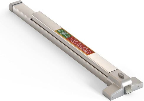 LANITI Hardware Push Bar Stainless Steel Commercial Emergency Exit Bar Panic Exit Device Suitable for Wood Metal Door Exterior Locking Lever Trim. (Lock Cylinder - with Alarm) 2.0 in Kuwait