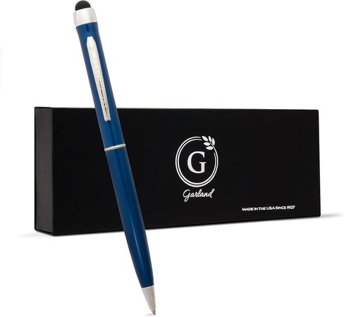 قلم وقلم معدني ملتوي من جارلاند - صنع في الولايات المتحدة الأمريكية - 2 في 1 مزدوج الوظيفة - قلم ألوان كلاسيكي للأجهزة الرقمية - الهواتف والكمبيوتر اللوحي وأي شاشة تعمل باللمس، للمديرين التنفيذيين والخريجين، قابل لإعادة الملء - أزرق/ذهبي in Kuwait