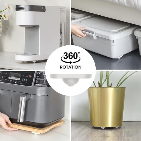 عجلات الأجهزة من Aieve لأجهزة المطبخ، 16 قطعة منزلق للأجهزة، عجلات صغيرة ذاتية اللصق، عجلات دوارة لسطح الطاولة in Kuwait