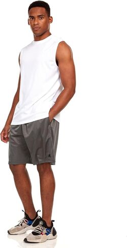 قميص Russell Athletic للرجال Dri-Power Muscle Performance بدون أكمام، قميص رياضي لكرة السلة، صالة الألعاب الرياضية، التمرين، الشاطئ، قميص التمرين، أحمر، مقاس متوسط in Kuwait