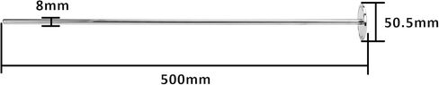 DERNORD 1.5 inch Tri Clamp Thermowell 304 for Beer Fermenter Homebrew Solar Heater Boiler, 500mm Length in Saudi Arabia