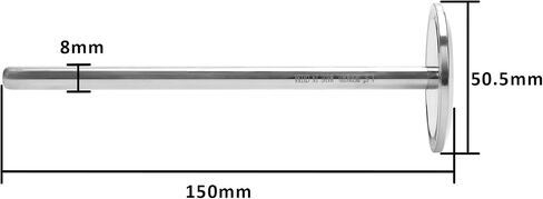 DERNORD 1.5 inch Tri Clamp Thermowell 304 for Beer Fermenter Homebrew Solar Heater Boiler, 500mm Length in Saudi Arabia