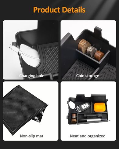 CDEFG Center Console Organizer Tray for 2023 2024 2025 Honda Pilot, 2024 Ridgeline,2024 Passport, Armrest Storage Box Insert Arm Rest Tray for Pilot/Ridgeline/Passport Accessories in Saudi Arabia