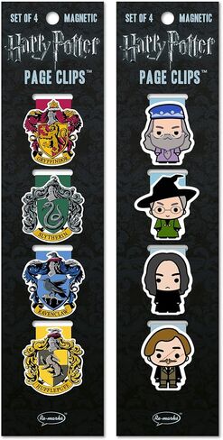 إعادة وضع علامات على "هاري بوتر" Hogwarts House Crests مشابك الصفحات المغناطيسية، مجموعتان من 4 مشابك للصفحات in Saudi Arabia