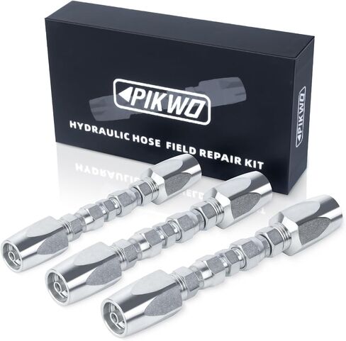 2-Pack Hydraulic Hose Field Repair Kit,1/4" Inner Diameter Reusable in Saudi Arabia