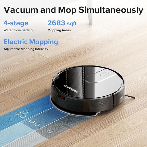 Robot Vacuum Cleaner Robot Vacuum and Mop Combo with 4000Pa Suction, Personalized Cleaning Adjustments, Self-Charging Robotic Vacuum Cleaner, Advanced Obstacle Avoidance in Saudi Arabia