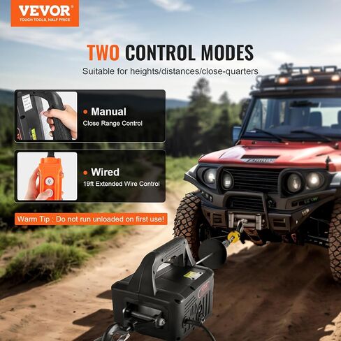 VEVOR 2-in-1 Electric Hoist Winch, 1100 lbs Lift Capacity, 1500W Portable Power Winch Crane, 22.9 ft Lifting Height, 13 ft/min with Wired Remote Control, for Garage, Warehouse, Factory Lifting Towing in Saudi Arabia