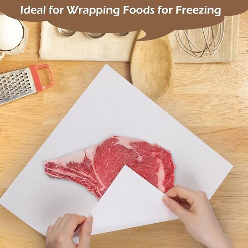 GeeRic 100 Pcs Freezer Papers, 12 * 12 Inch Butcher Paper, Coated Moisture Resistant Wrap, Protect Against Freezer Burn in Kuwait