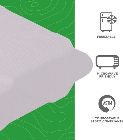 حاوية صدفية قابلة للتحلل مقاس 9 بوصات من Eco-Products، علبة بها 200 قطعة، 3 أقسام، صندوق طعام مربع الشكل، ألياف مصبوبة بيضاء قابلة للتجديد، PFAS بدون إضافة، متوافقة مع ASTM، معتمدة من BPI in Saudi Arabia