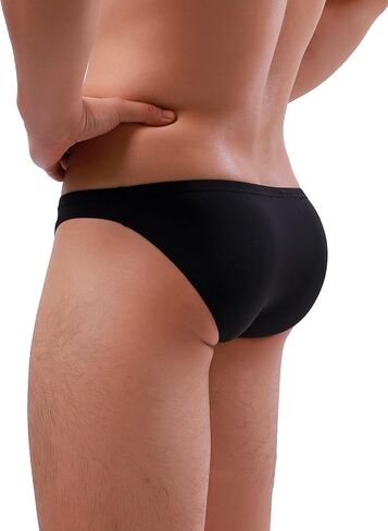IKINGSKY Men's Silky Bulge Briefs Big Pouch Underwear Sexy Low Rise Stretch Under Panties for Men in Kuwait