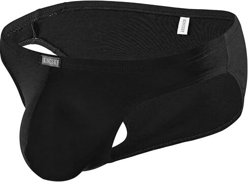 IKINGSKY Men's Silky Bulge Briefs Big Pouch Underwear Sexy Low Rise Stretch Under Panties for Men in Kuwait