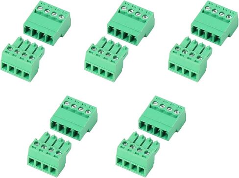 10 مجموعة 2 دبوس 5.08 مللي متر الملعب قاعدة لوحة دائرة مطبوعة برغي محطة كتلة موصل مع 2 دبوس فينيكس التوصيل ، موصل ذكر وأنثى قابل للتوصيل in Kuwait