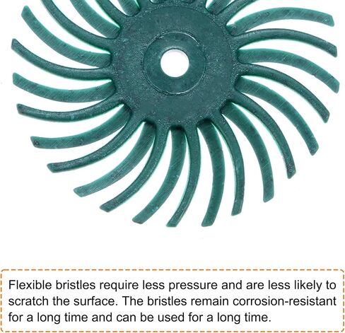 HARFINGTON 60pcs Radial Bristle Disc Set 1" 80-1000 Grit Detail Abrasive Brush Kit Gap Polishing Wheel Assortment with 6pcs 1/8" Shank Mandrels for Jewelry Wood Metal Polishing Cleaning in Saudi Arabia