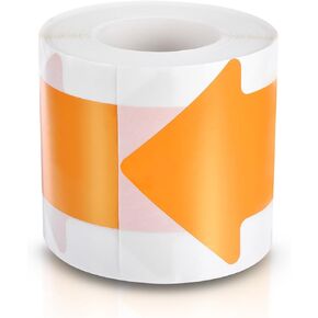 PATIKIL 200 PCS Adhesive Arrow Stickers, 3"x6" Arrow Floor Sticker Tape, Arrow Adhesive Floor Marker Sticker Directional Arrow Decal Large for Christmas Classroom Warehouse, Orange