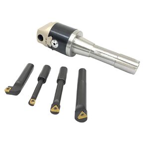 HHIP 1906-0201 Indexable Tool Set with 2" Boring Head, R8 Shank & 4 Boring Bars