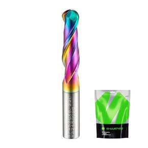 Carbide Ball Nose End Mill Bits 1/8 Inch Shank 1/8 Inch Cutting Dia. Ball End Mill CNC Spiral Router Bit with Smooth Quark Coating, Ideal for Wood Cutting, Slot Mortise, Engraving (3PCS)